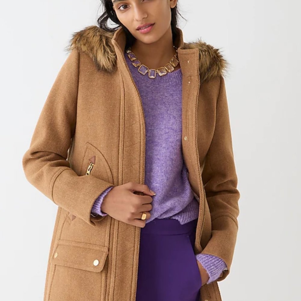 J.Crew Chateau Parka in Italian Stadium-Cloth Oarka